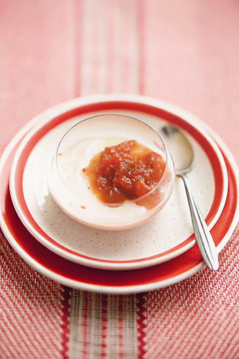 Panna Cotta Rhubarbe Rose