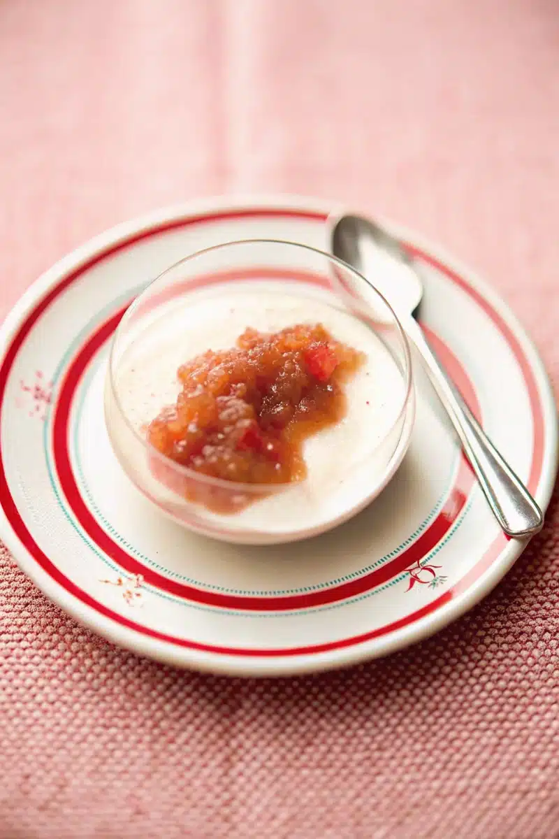 Panna Cotta Rhubarbe Rose