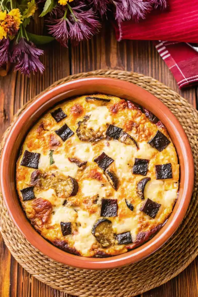 Clafoutis Aubergine et Chorizo