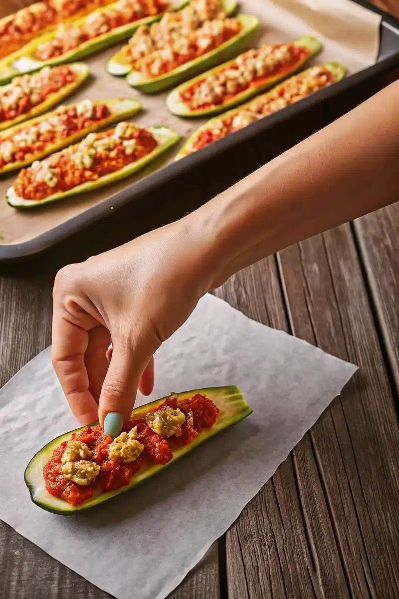 Courgettes farcies à la viande hachée