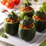 Courgettes rondes farcies