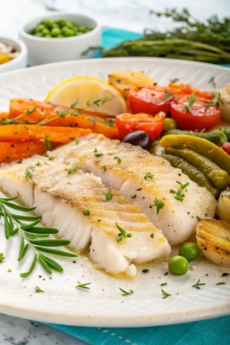 Dos de Cabillaud au Four et Légumes