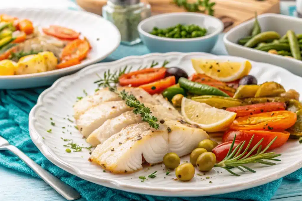 Dos de Cabillaud au Four et Légumes