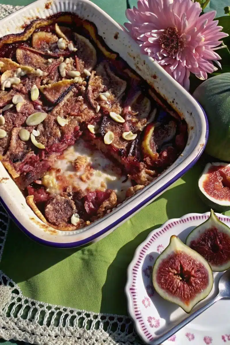 Gratin de figues fraîches