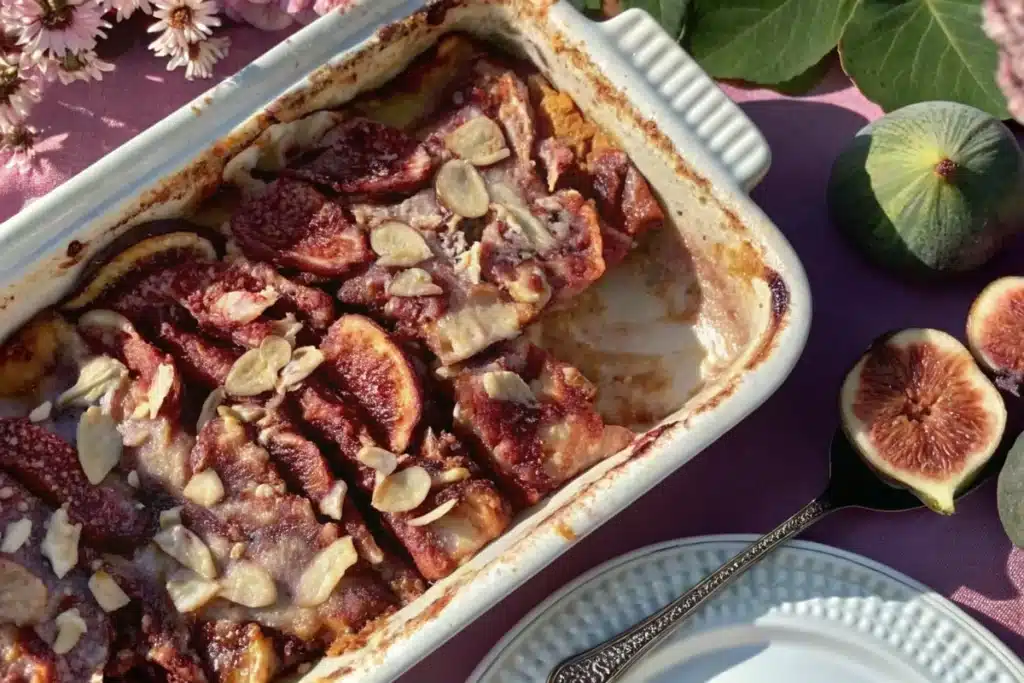 Gratin de figues fraîches
