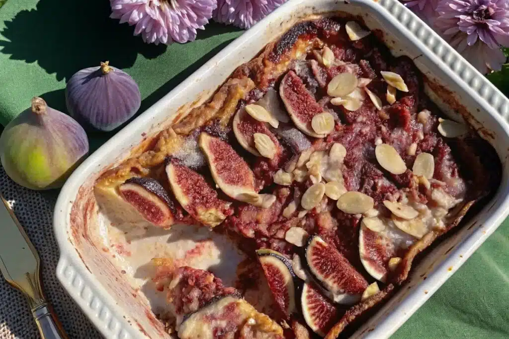 Gratin de figues fraîches