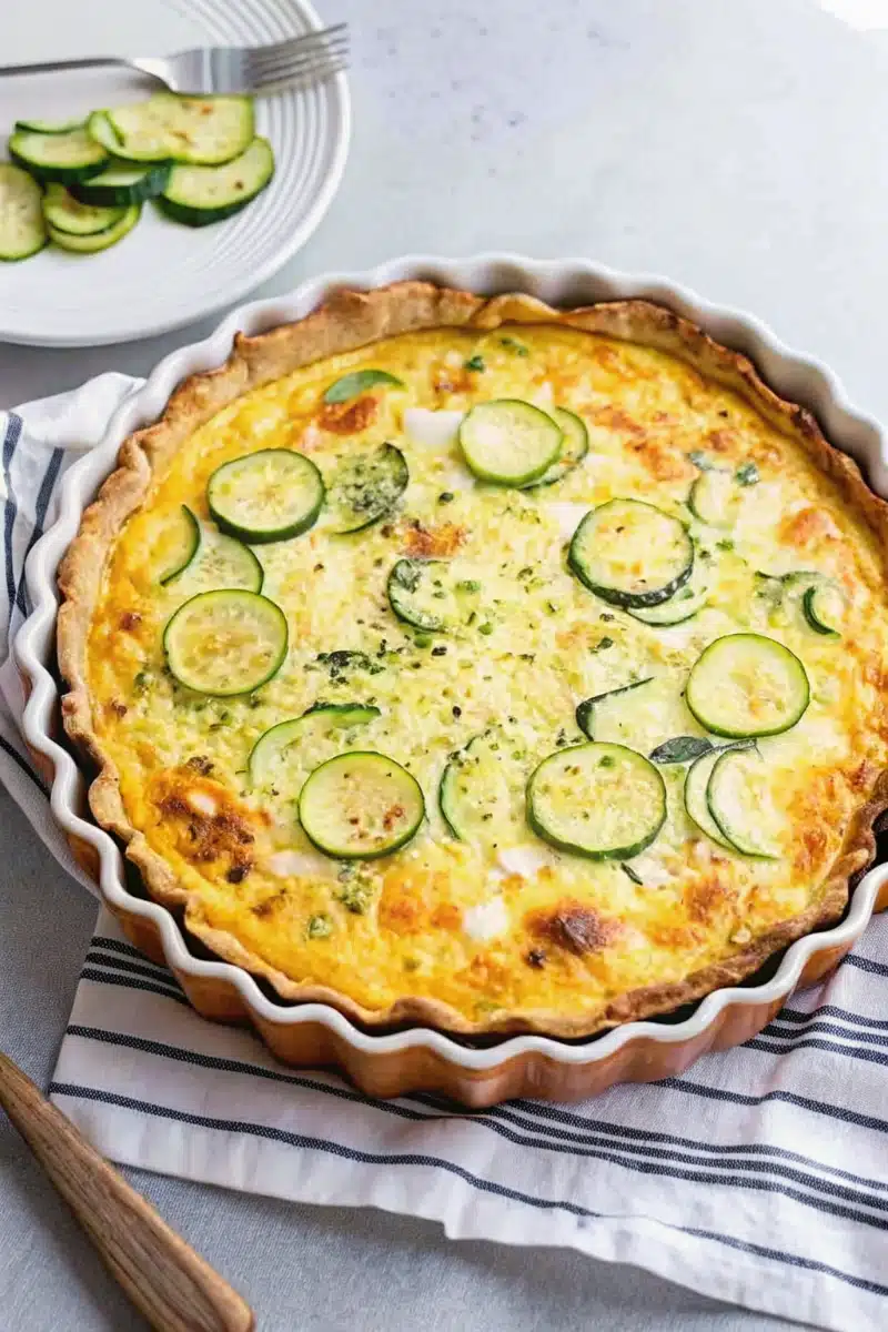 Quiche courgette chèvre