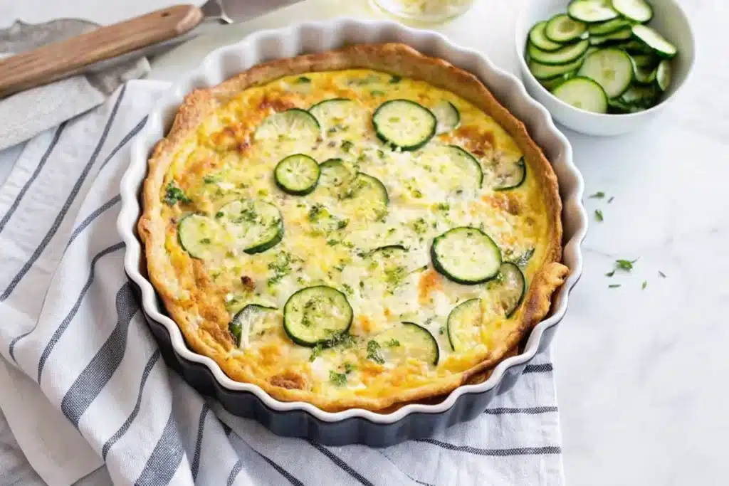 Quiche courgette chèvre