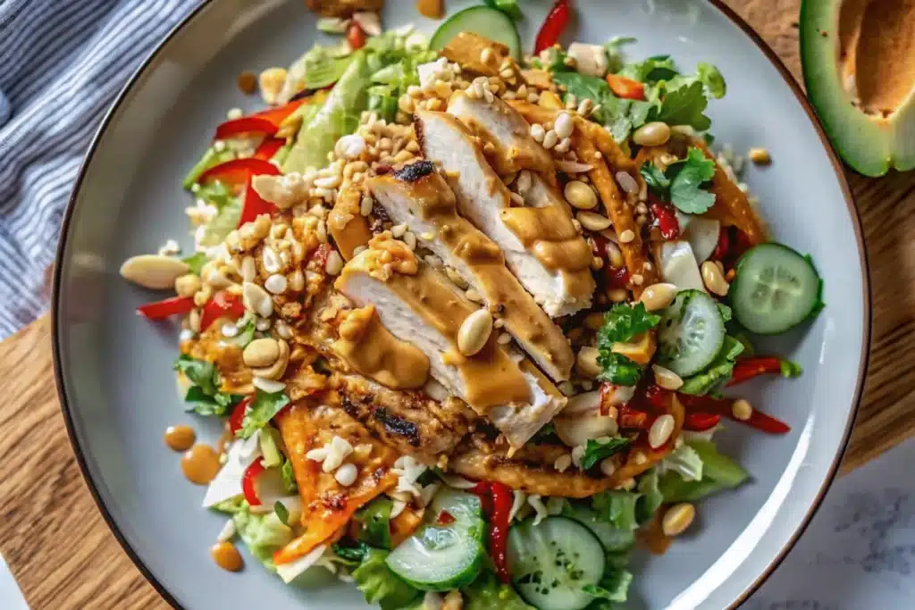 Salade Thaïe au Poulet sauce Satay