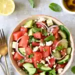 Salade de Pastèque à la Feta et Menthe