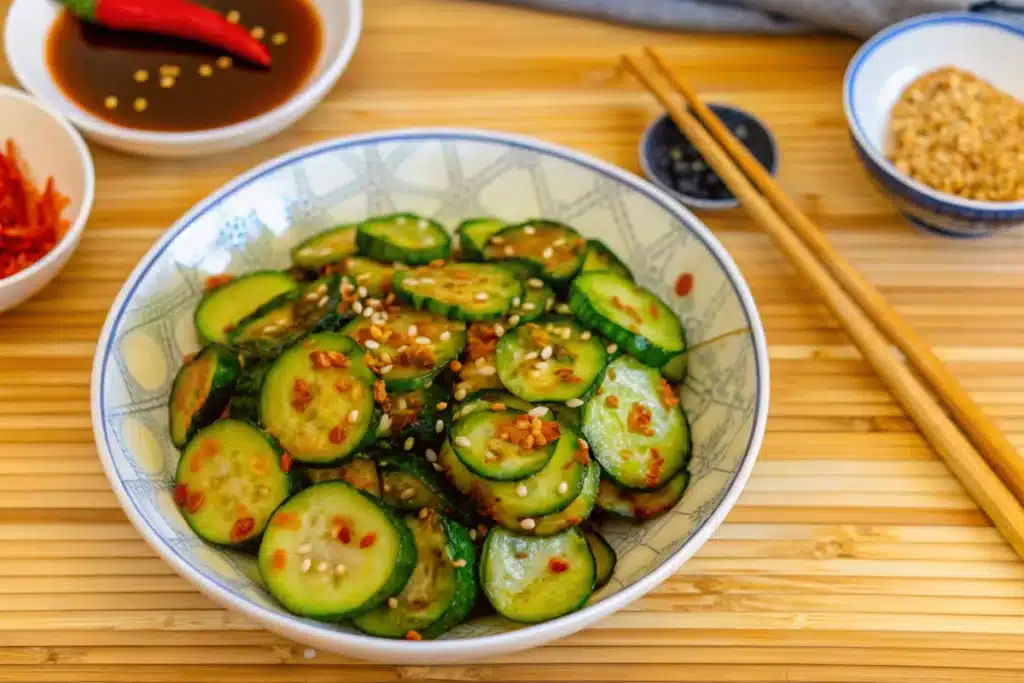 Salade de concombre coréeene