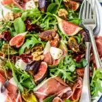 Salade de jambon cru aux figues rôties au miel