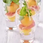 Salade de melon au jambon cru