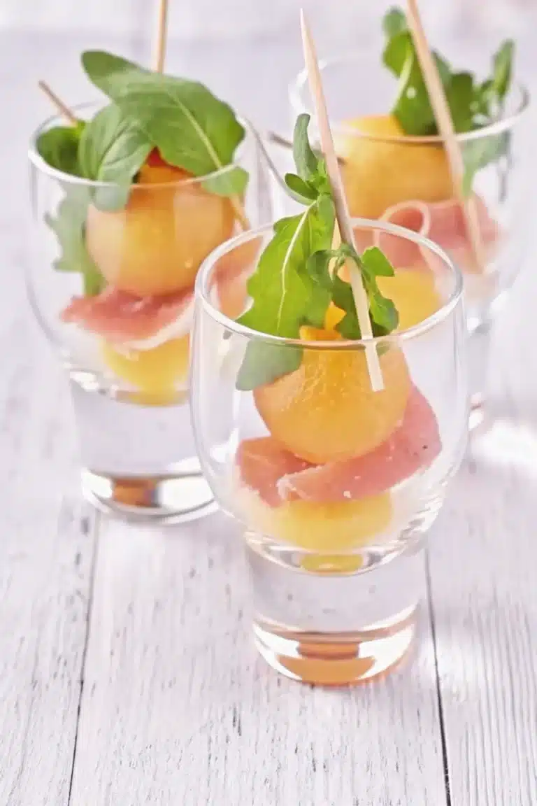 Salade de melon au jambon cru