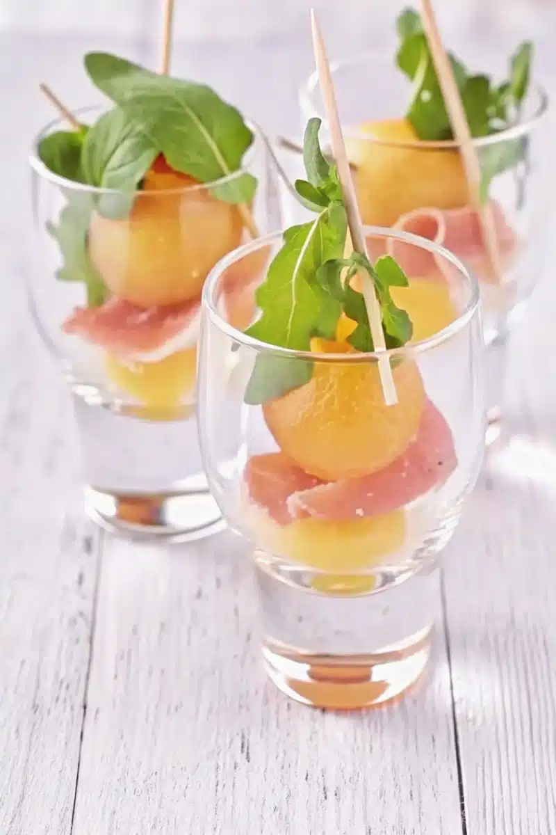 Salade de melon au jambon cru