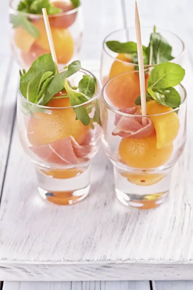 Salade de melon au jambon cru