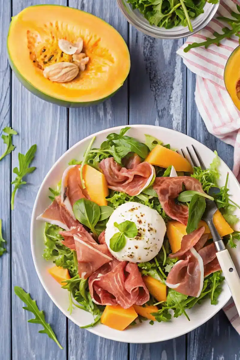 Salade de melon et jambon de Parme