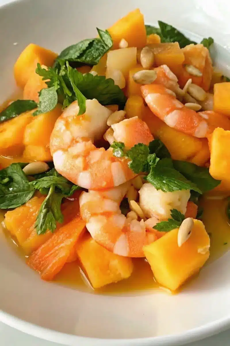 Salade thaï de crevettes et melon