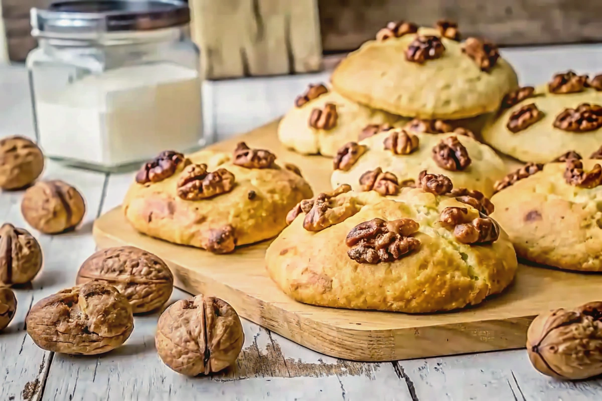 Cookies aux noix moelleux et croustillants prêts à déguster