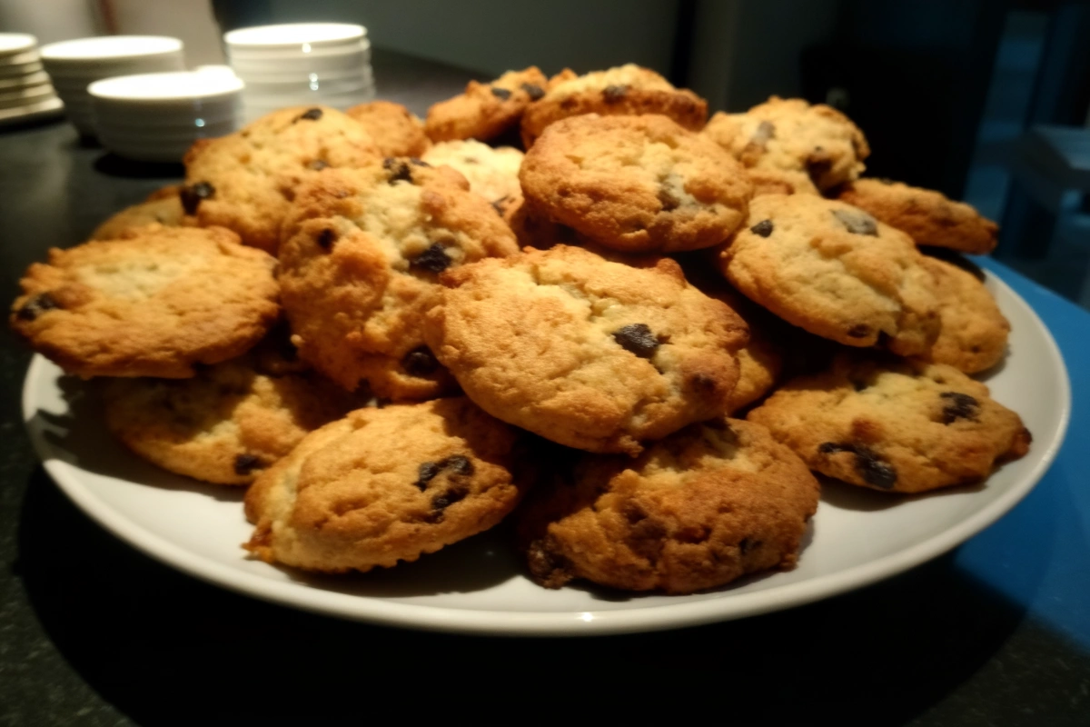 Ingrédients frais pour la préparation des cookies chocolat-noix de coco