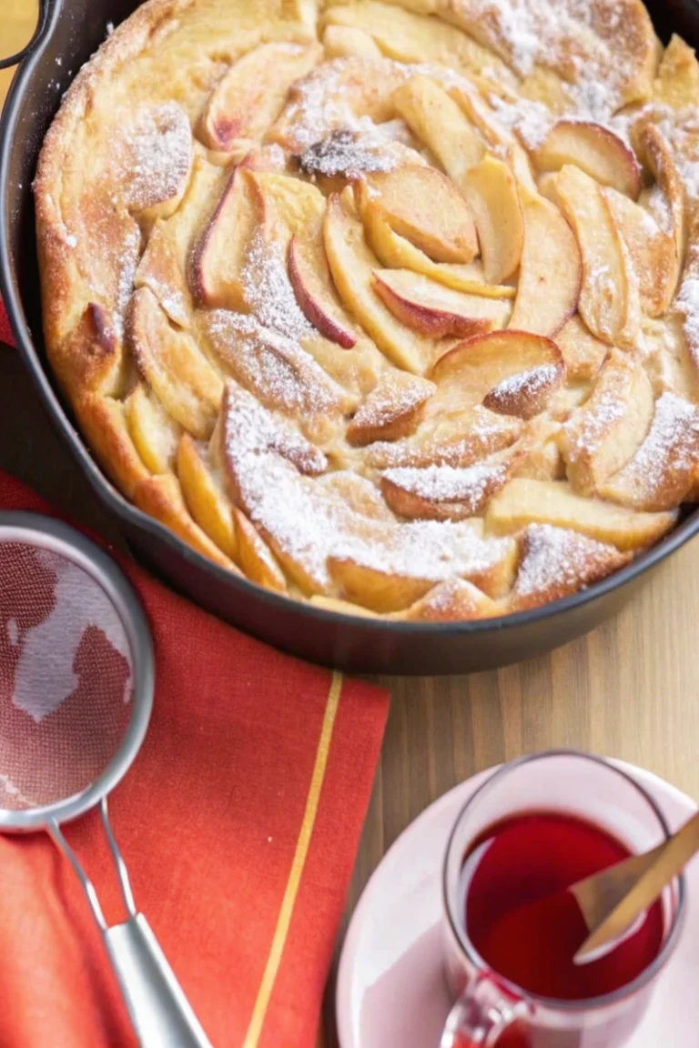 Gâteau De Crêpes Aux Pommes À La Poêle