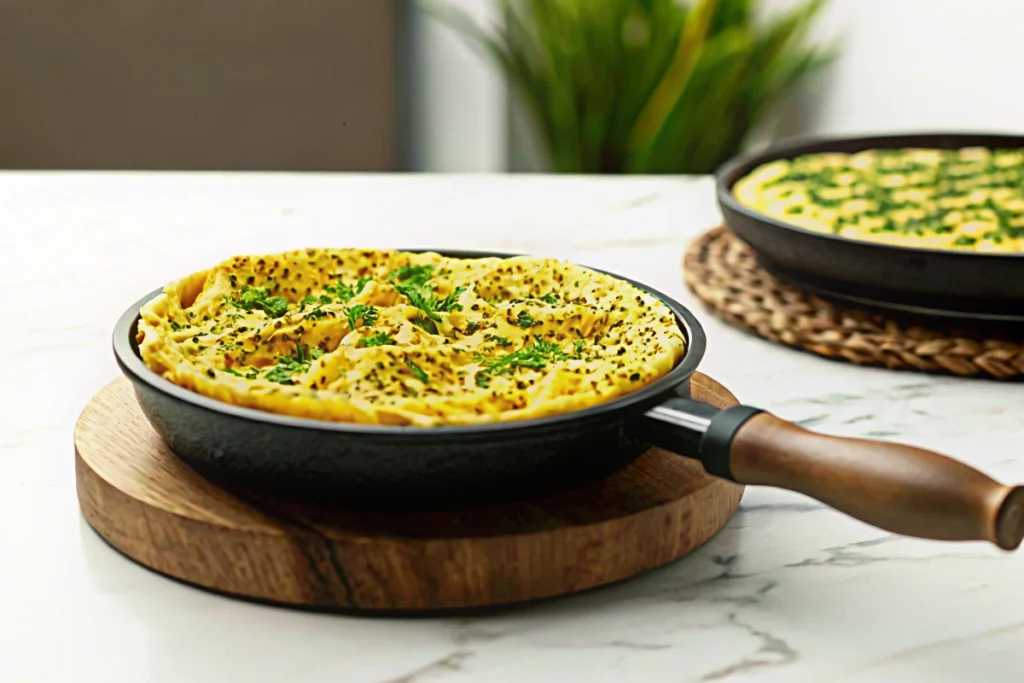 Omelette Soufflée Au Chèvre Et Ciboulette